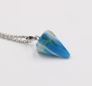 EBay hot natural stone six prism Pendant Necklace conical pendulum bullet crystal pendant wholesale section