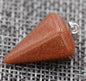 EBay hot natural stone six prism Pendant Necklace conical pendulum bullet crystal pendant wholesale section