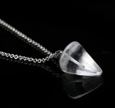 EBay hot natural stone six prism Pendant Necklace conical pendulum bullet crystal pendant wholesale section