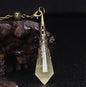 Spirit pendulum divination pendant energy stone natural crystal necklace gray moonlight purple powder white yellow blue sand black meteorite six-pointed star