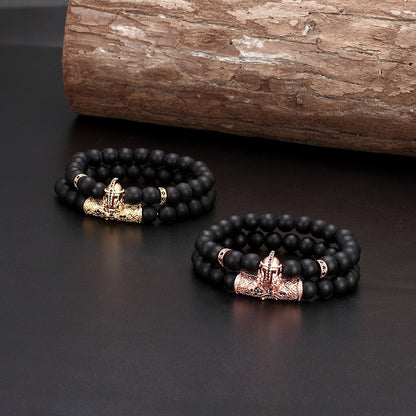 Frosted Stone Energy Yoga Copper Micro-inlaid Zircon Bracelet