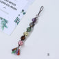 Cross-border New Product Natural Seven-color Crystal Semi-precious Stone Seven Chakra Car Pendant Rough Stone Pendant Hand-woven Wholesale