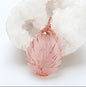 Natural Quartz Opal Stone Pendants Handmade Rose Gold Color Handmade Tree of Life Wrapped Drop Shaped Crystal Pendant Necklace