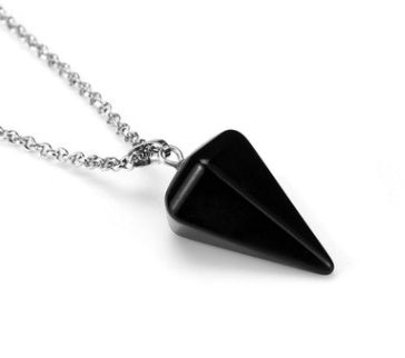 EBay hot natural stone six prism Pendant Necklace conical pendulum bullet crystal pendant wholesale section