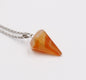 EBay hot natural stone six prism Pendant Necklace conical pendulum bullet crystal pendant wholesale section