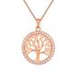 Simple Copper Plated Real Gold Lucky Tree Necklace Temperament