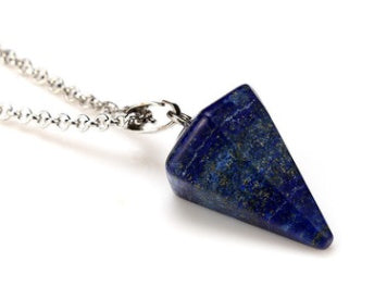 EBay hot natural stone six prism Pendant Necklace conical pendulum bullet crystal pendant wholesale section