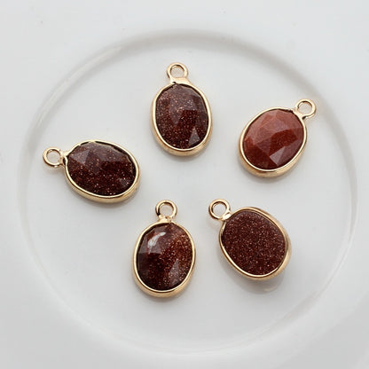 Natural Stone Copper-clad Phnom Penh Oval Pendant