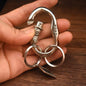 Sterling Silver Copper Knife Drop Car Keychain Pendant