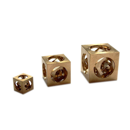 Brass Manual Lathe Processing Square Copper Ghost Ball Ornaments