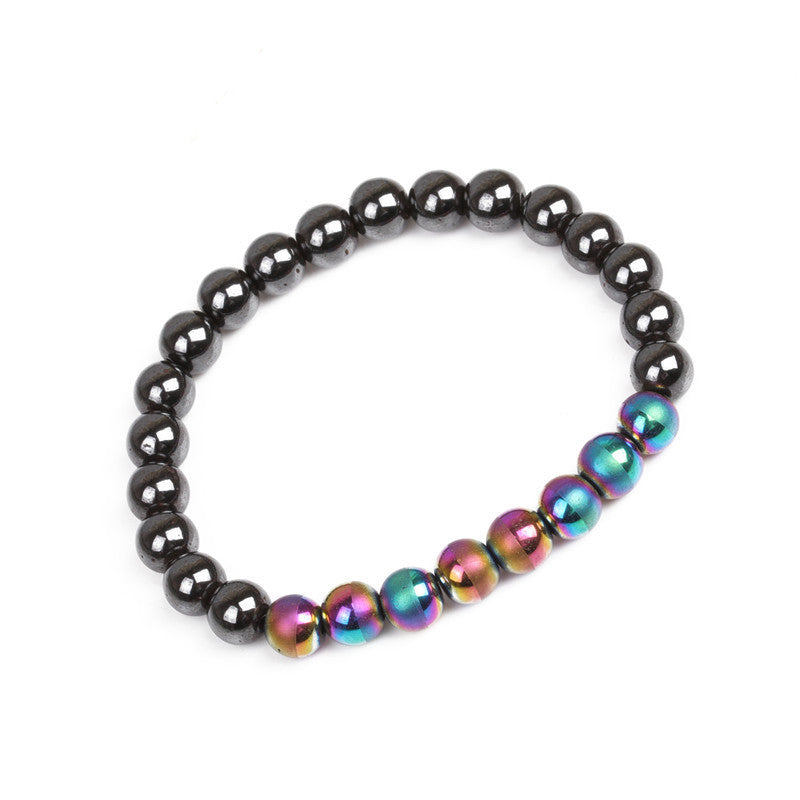 Color Magnetic Black Stone Copper Bracelet