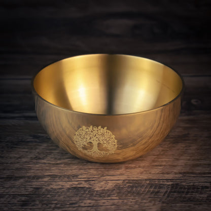 Creative Pentagram Printed Metal Meditation Copper Bowl