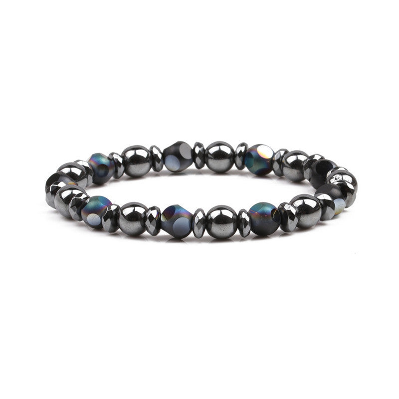 Color Magnetic Black Stone Copper Bracelet