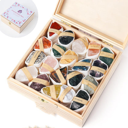 Natural Crystal Stone Ore Specimen Gift Set Unpolished Large Particles Mine Standard Teaching Decoration Ornaments Wholesale